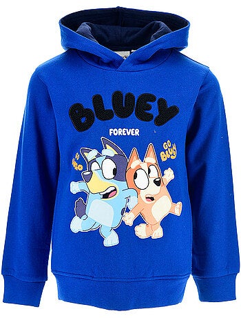 Sweat à capuche garçon bluey - licence officielle