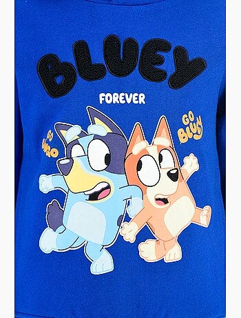 Sweat à capuche garçon bluey - licence officielle