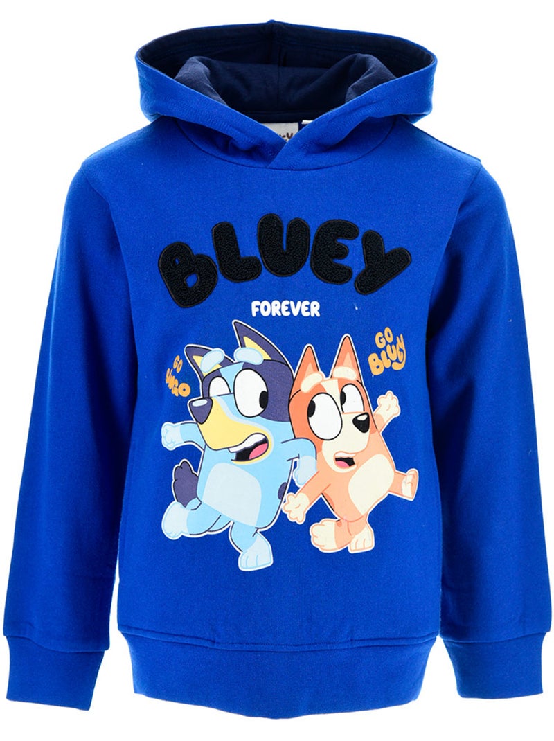 Sweat à capuche   garçon bluey - licence officielle Bleu - Kiabi