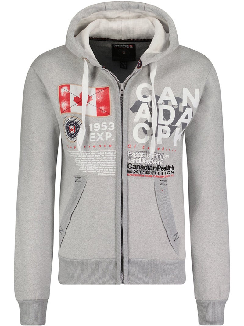 Sweat à capuche gasadeak – canadian peak Gris clair - Kiabi