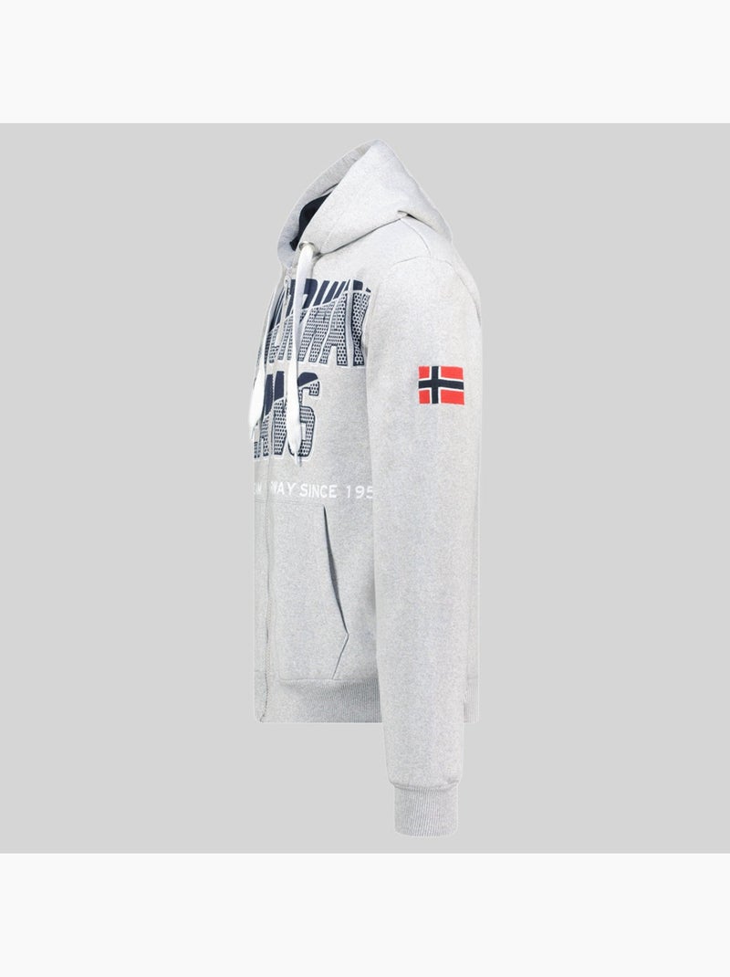 Sweat à capuche gasper – geographical norway Gris clair - Kiabi