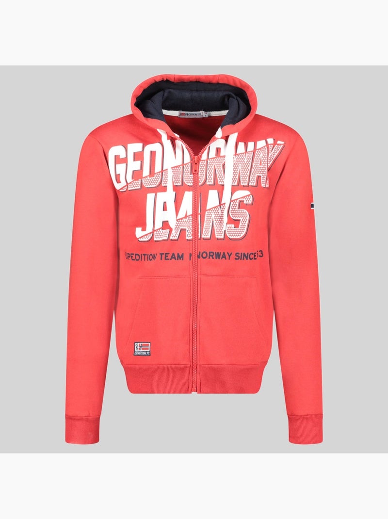 Sweat à capuche gasper – geographical norway Rouge - Kiabi