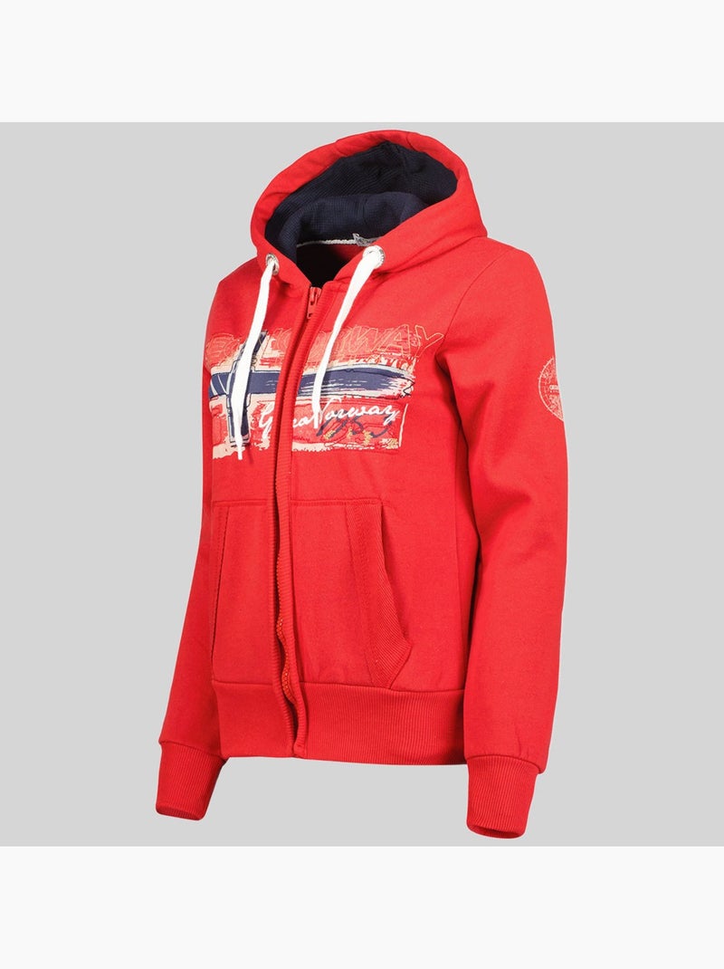 Sweat à capuche gayto – geographical norway Rouge - Kiabi