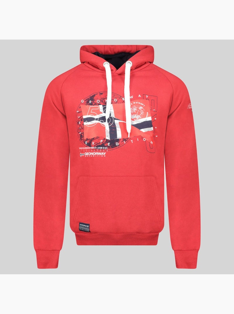Sweat à capuche gdrap – geographical norway Rouge - Kiabi