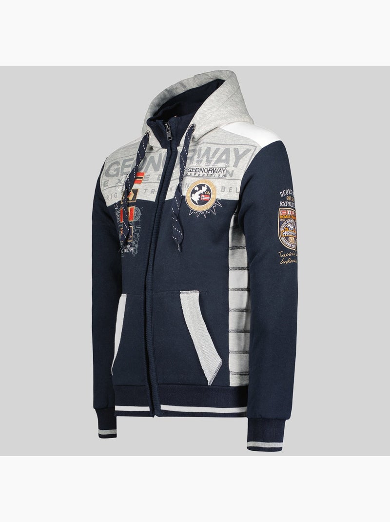 Sweat à capuche geday – geographical norway Bleu marine - Kiabi