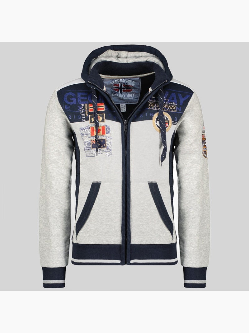 Sweat à capuche geday – geographical norway Gris clair - Kiabi