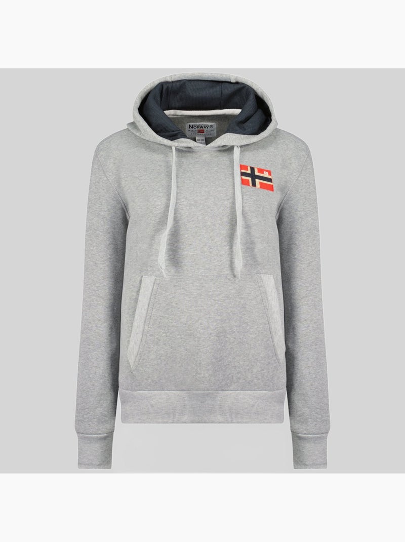 Sweat à capuche genifer – geographical norway Gris clair - Kiabi