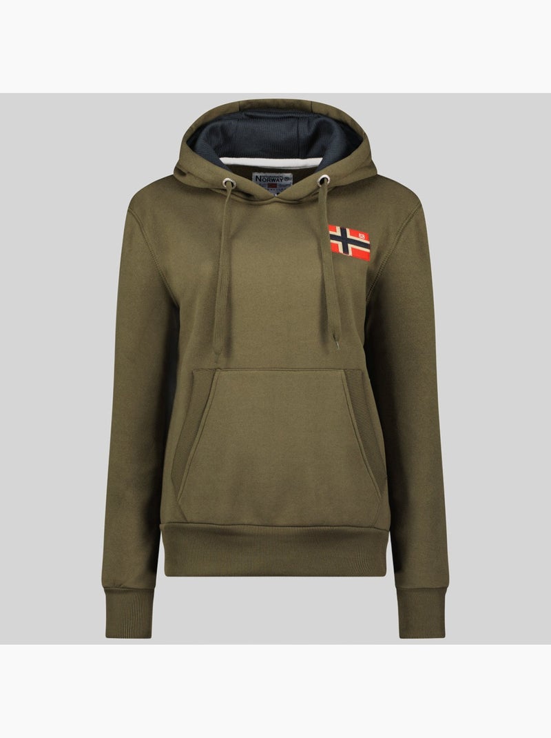 Sweat à capuche genifer – geographical norway Kaki - Kiabi