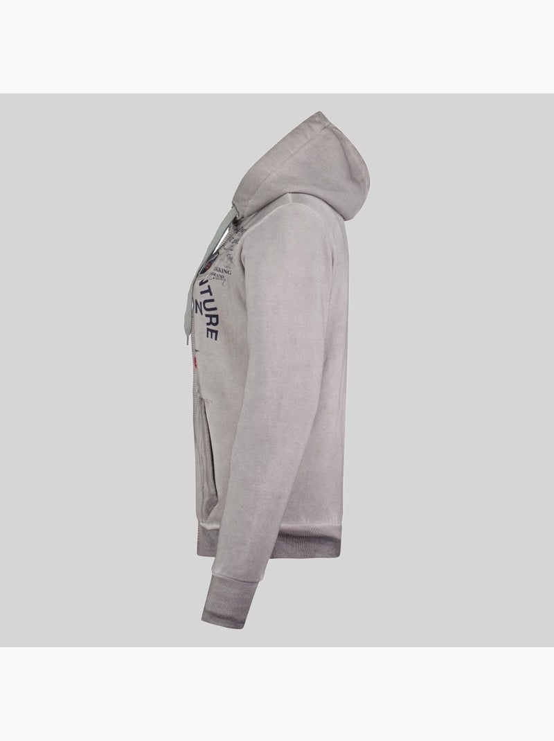 Sweat à capuche gergen – geographical norway Gris clair - Kiabi