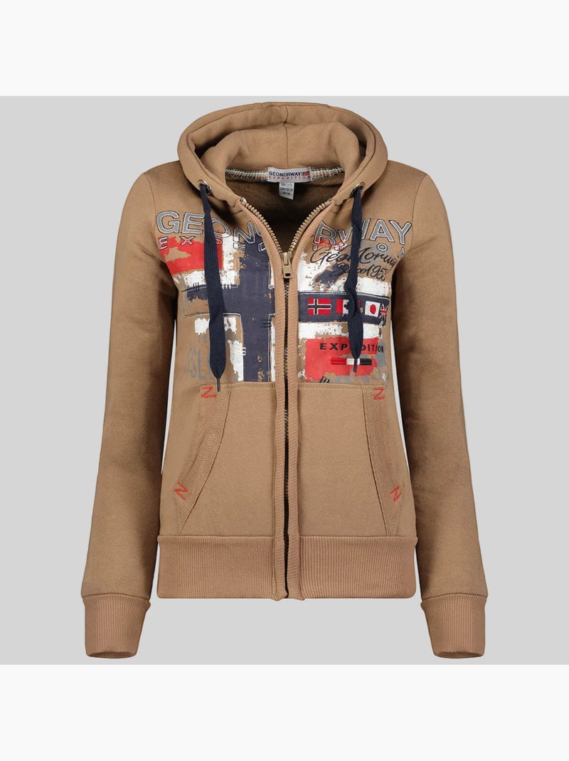 Sweat à capuche getchup – geographical norway Taupe - Kiabi
