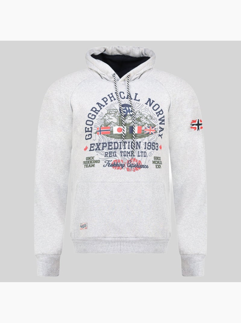 Sweat à capuche gexpe – geographical norway Gris clair - Kiabi