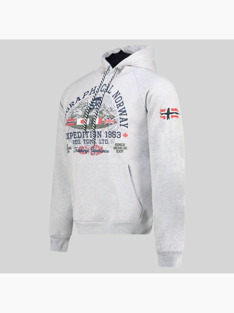 Sweat à capuche gexpe – geographical norway Gris clair - Kiabi