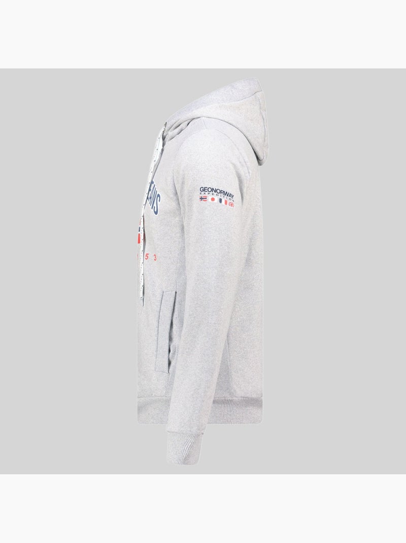 Sweat à capuche ghagen – geographical norway Gris clair - Kiabi