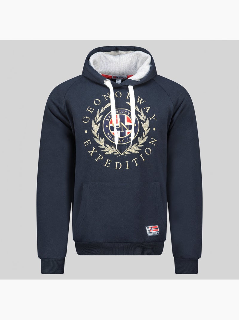 Sweat à capuche giger – geographical norway Bleu marine - Kiabi