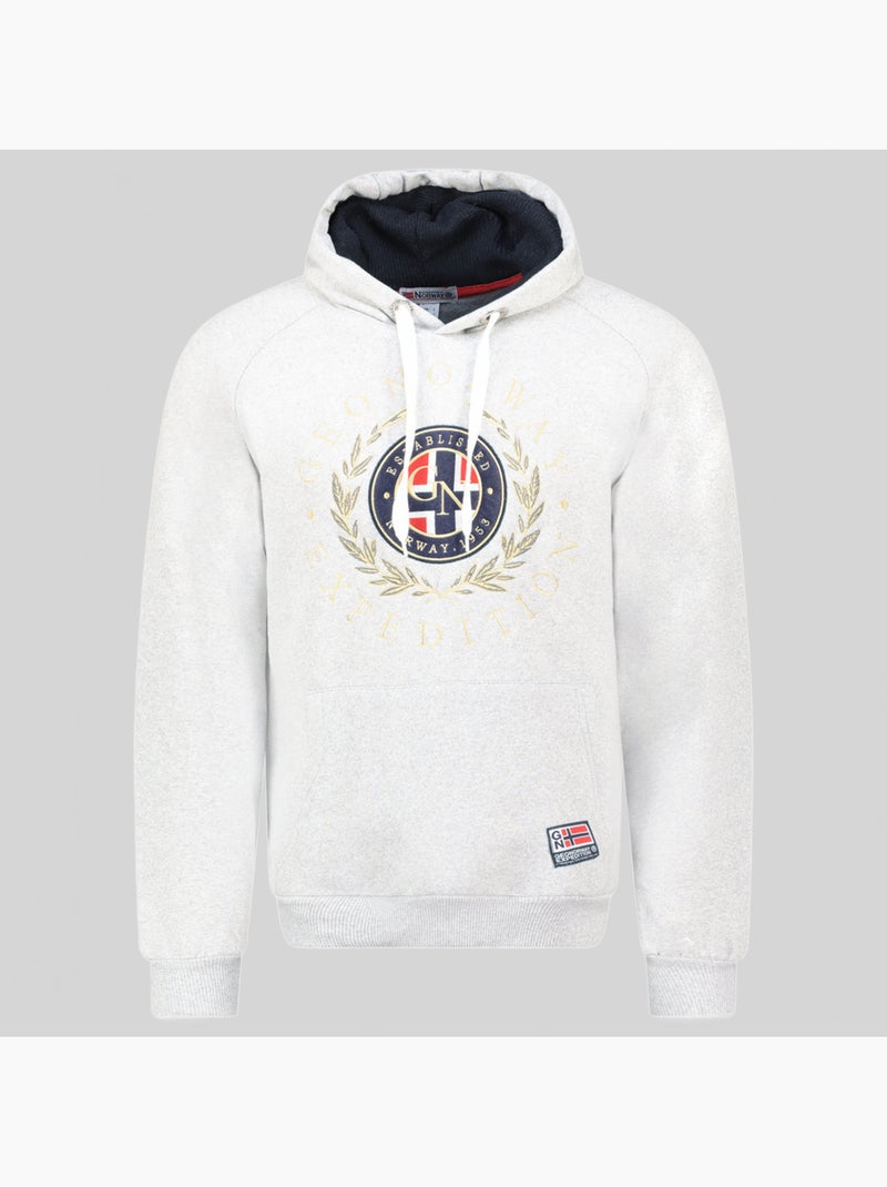 Sweat à capuche giger – geographical norway Gris clair - Kiabi