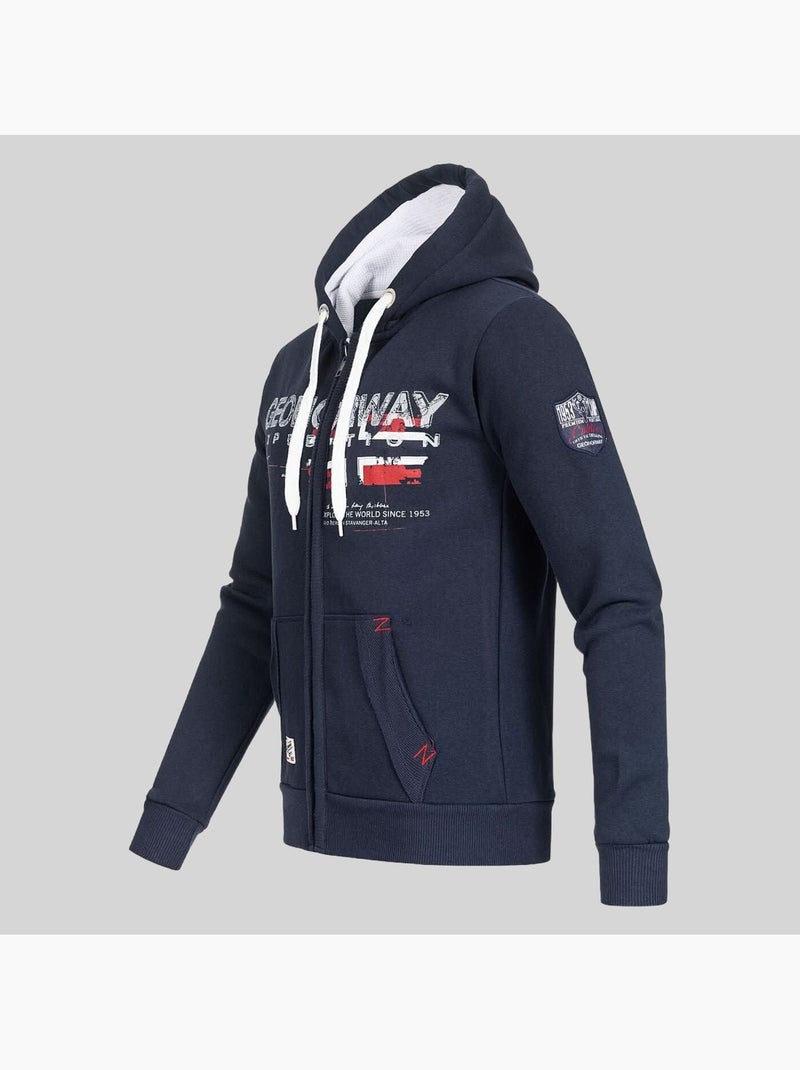 Sweat à capuche gisland – geographical norway Bleu marine - Kiabi