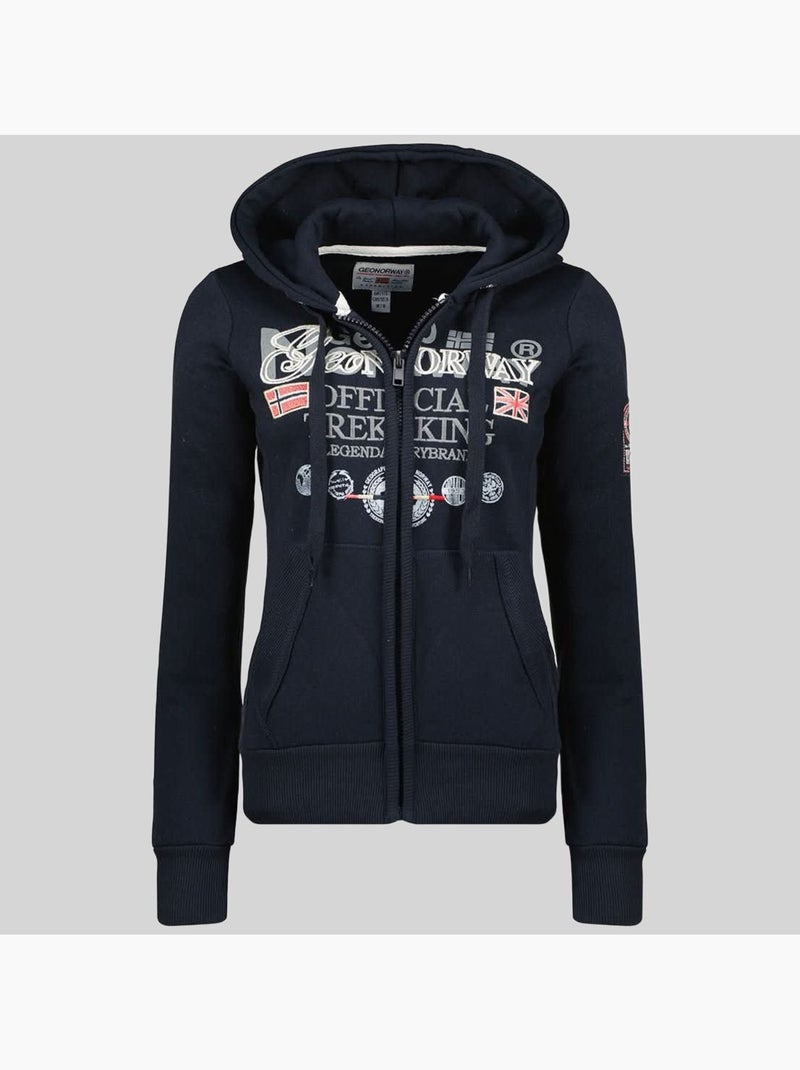 Sweat à capuche gladys – geographical norway Bleu marine - Kiabi