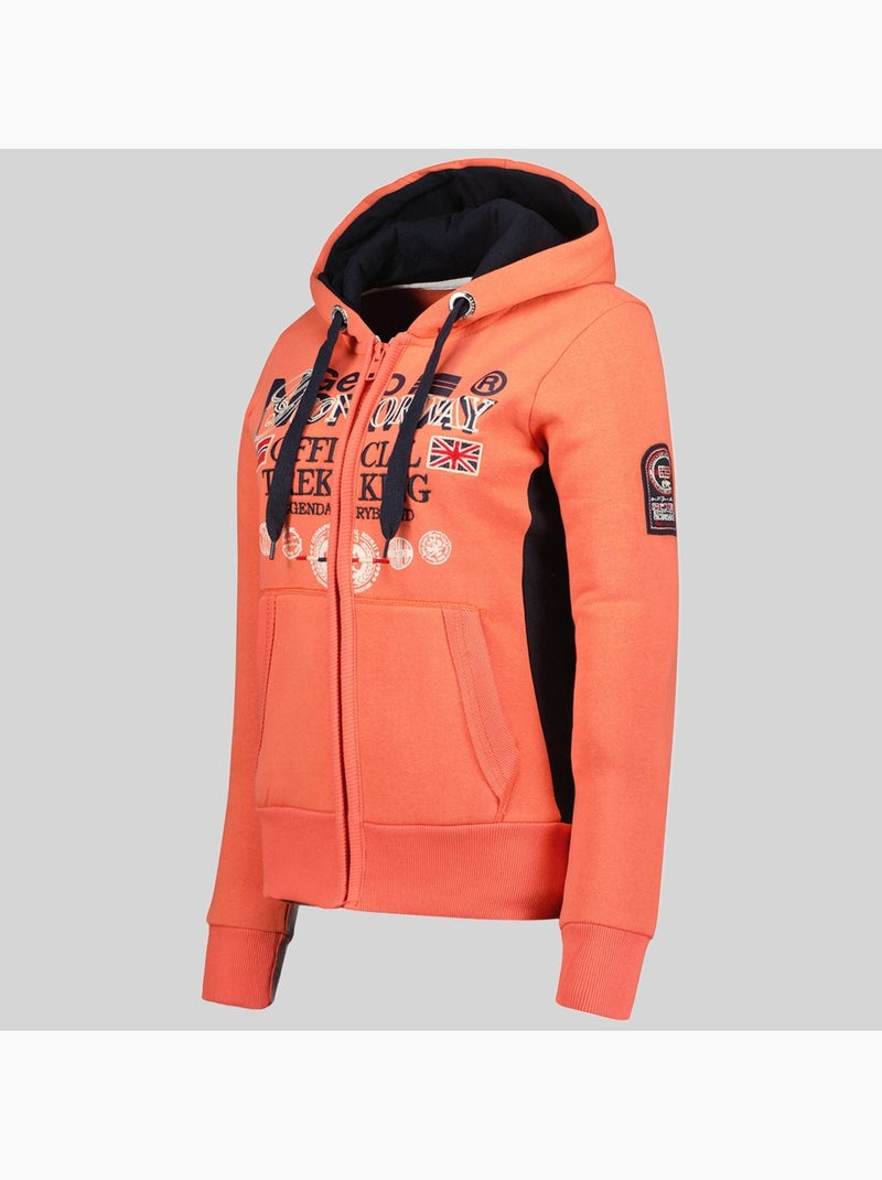 Sweat à capuche gladys – geographical norway Corail - Kiabi