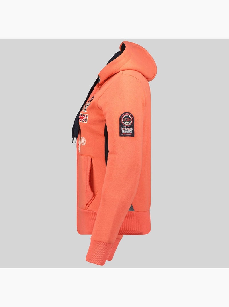 Sweat à capuche gladys – geographical norway Corail - Kiabi
