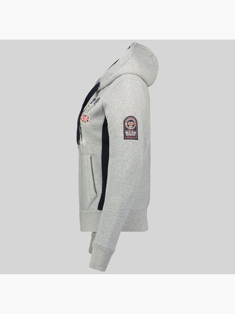 Sweat à capuche gladys – geographical norway Gris clair - Kiabi