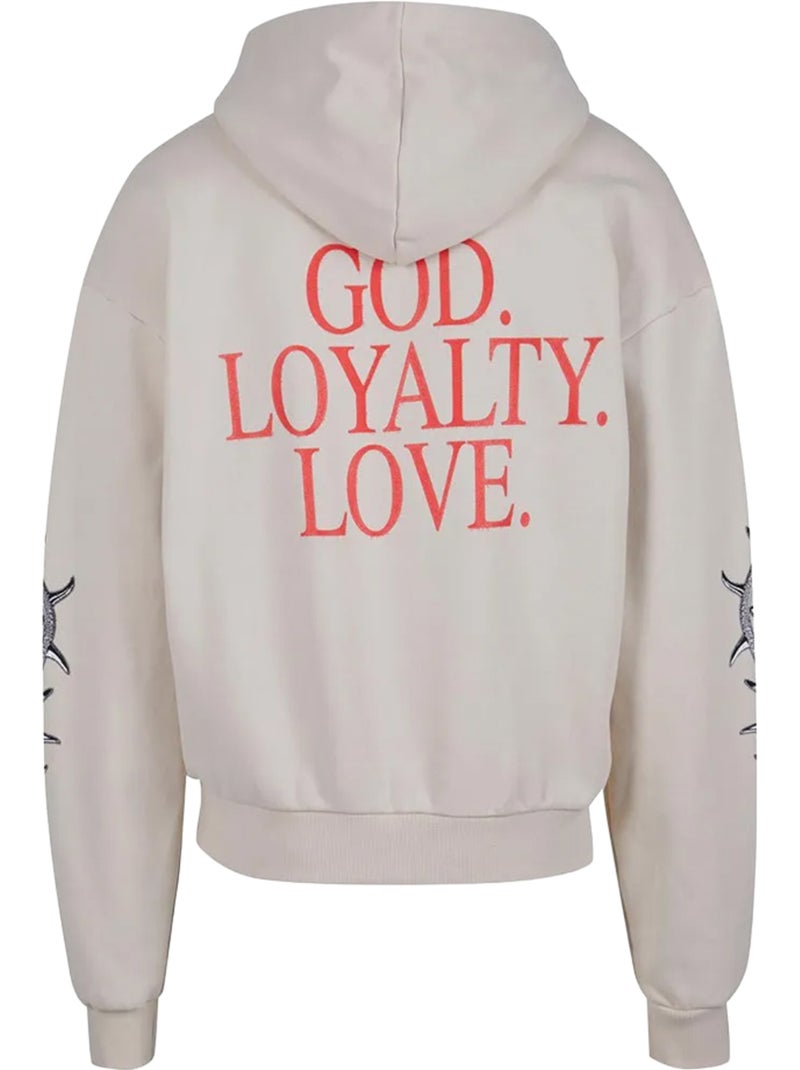 Sweat à capuche god loyalty love - mister tee Beige - Kiabi