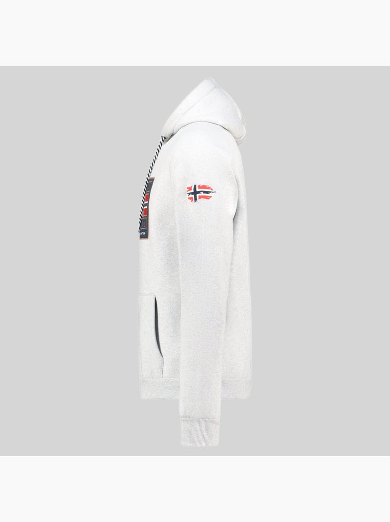 Sweat à capuche gofoten – geographical norway Gris clair - Kiabi