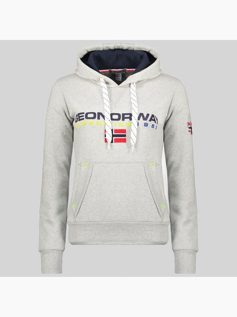 Sweat à capuche goliver – geographical norway Gris clair - Kiabi