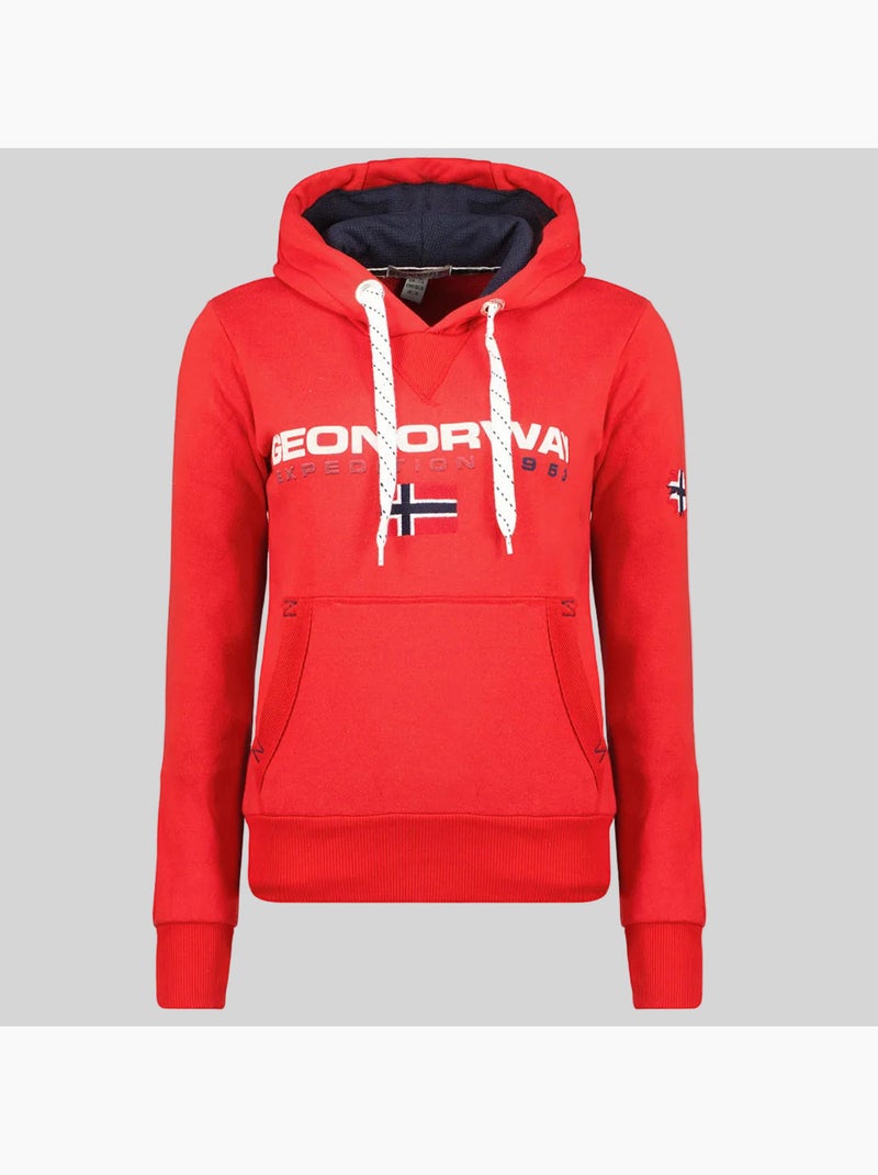 Sweat à capuche goliver – geographical norway Rouge - Kiabi
