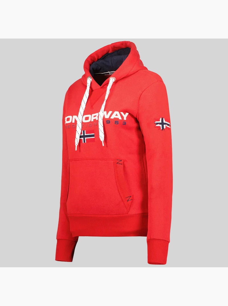Sweat à capuche goliver – geographical norway Rouge - Kiabi