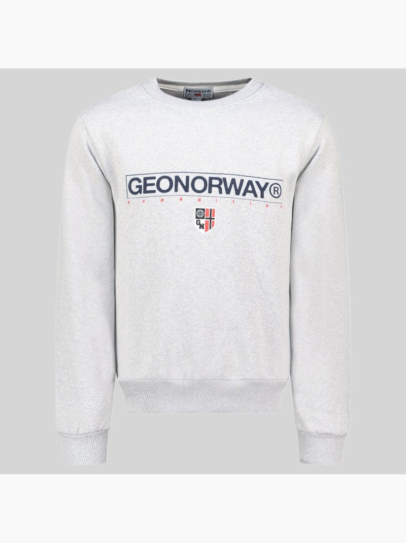 Sweat à capuche gotrun – geographical norway Gris clair - Kiabi