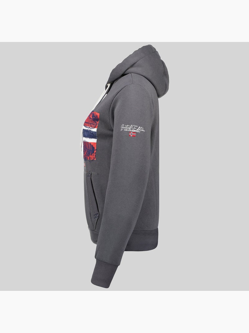 Sweat à capuche gpalm – geographical norway Gris foncé - Kiabi