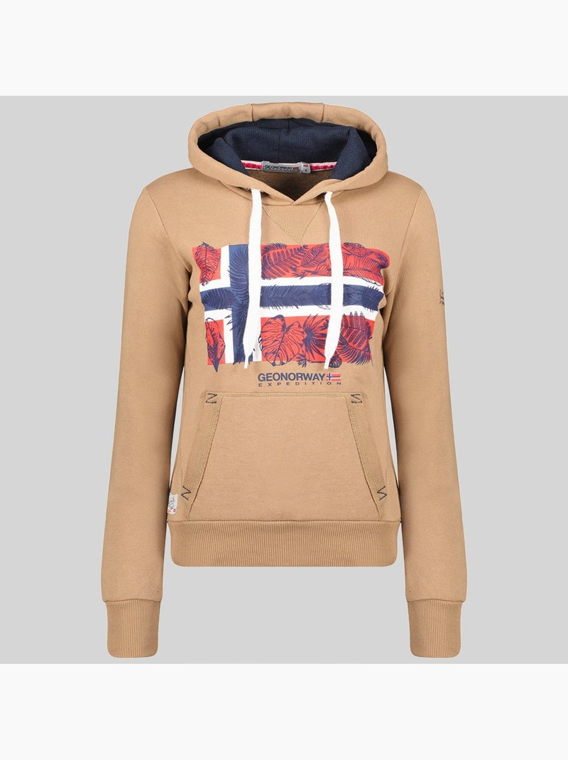 Sweat à capuche gpalm – geographical norway Taupe - Kiabi