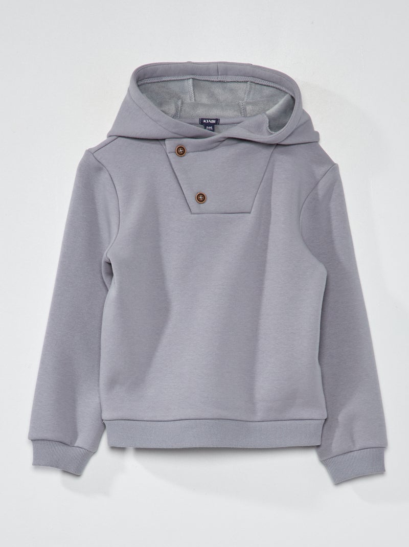 Sweat à capuche Gris - Kiabi