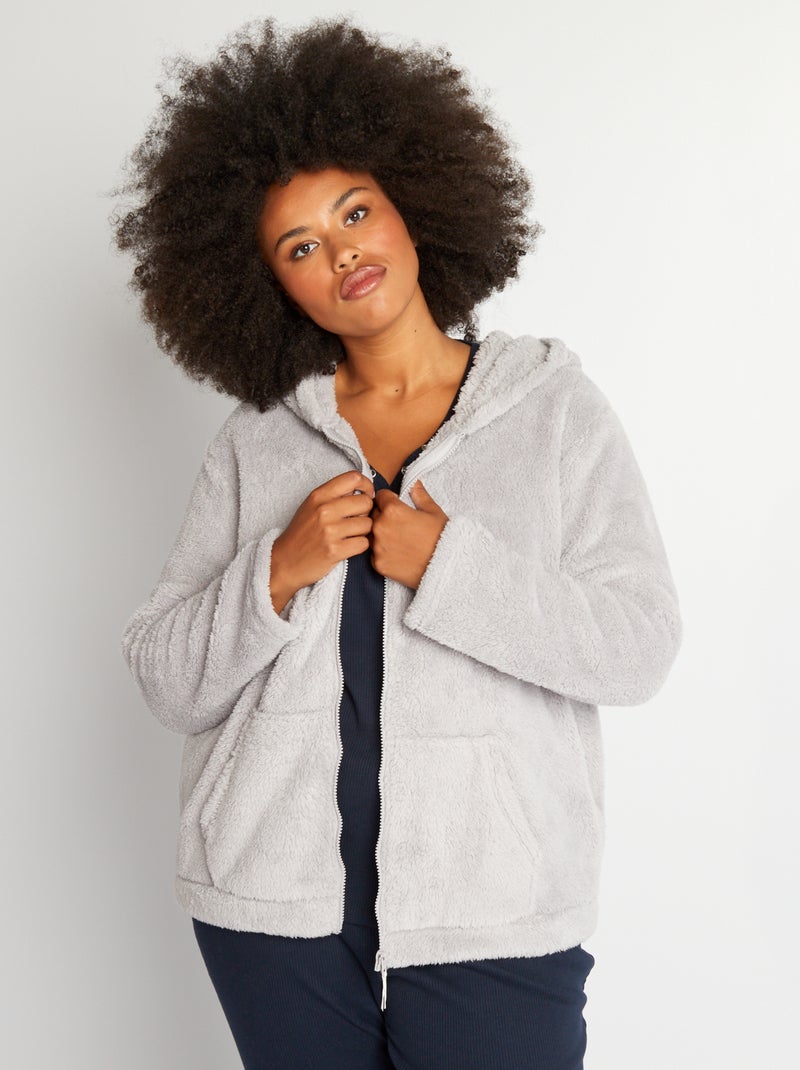 Sweat à capuche gris - Kiabi