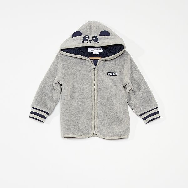 Sweat A Capuche Bebe Garcon Gris Kiabi 14 00