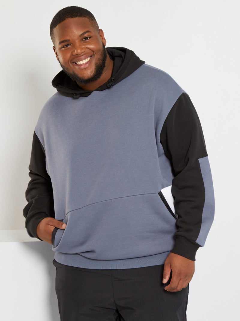 Sweat à capuche gris bleu - Kiabi