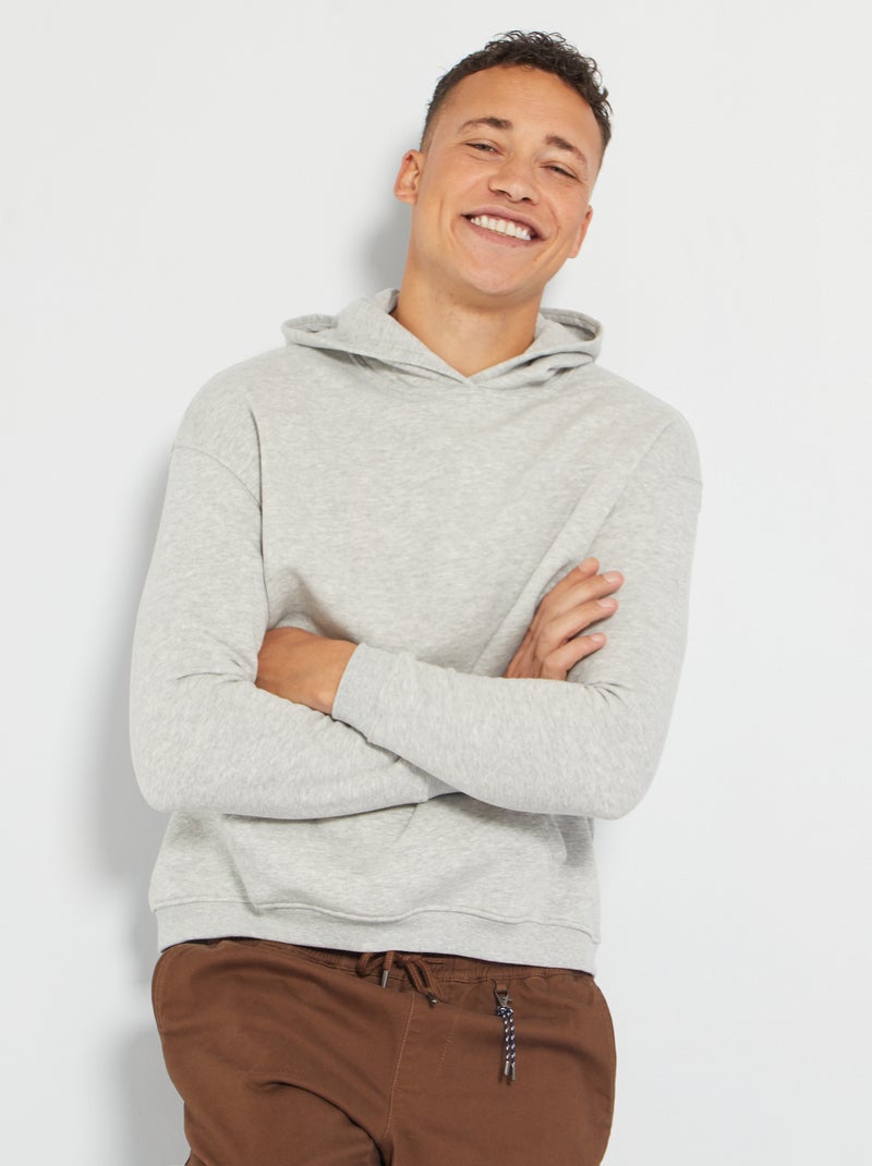 Sweat à capuche Gris clair - Kiabi