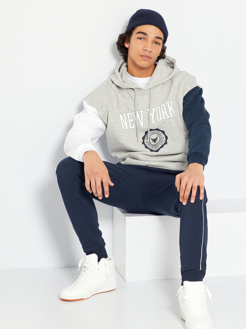 Sweat à capuche gris - Kiabi