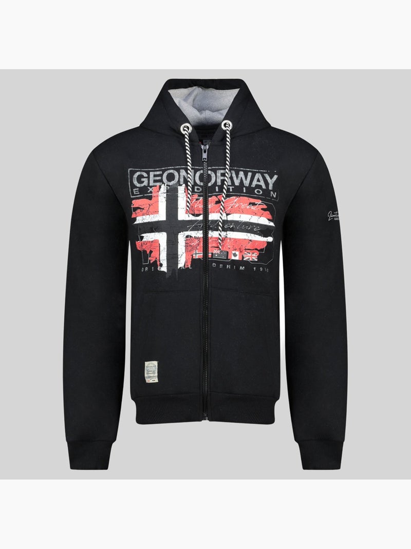 Sweat à capuche grusty – geographical norway Noir - Kiabi
