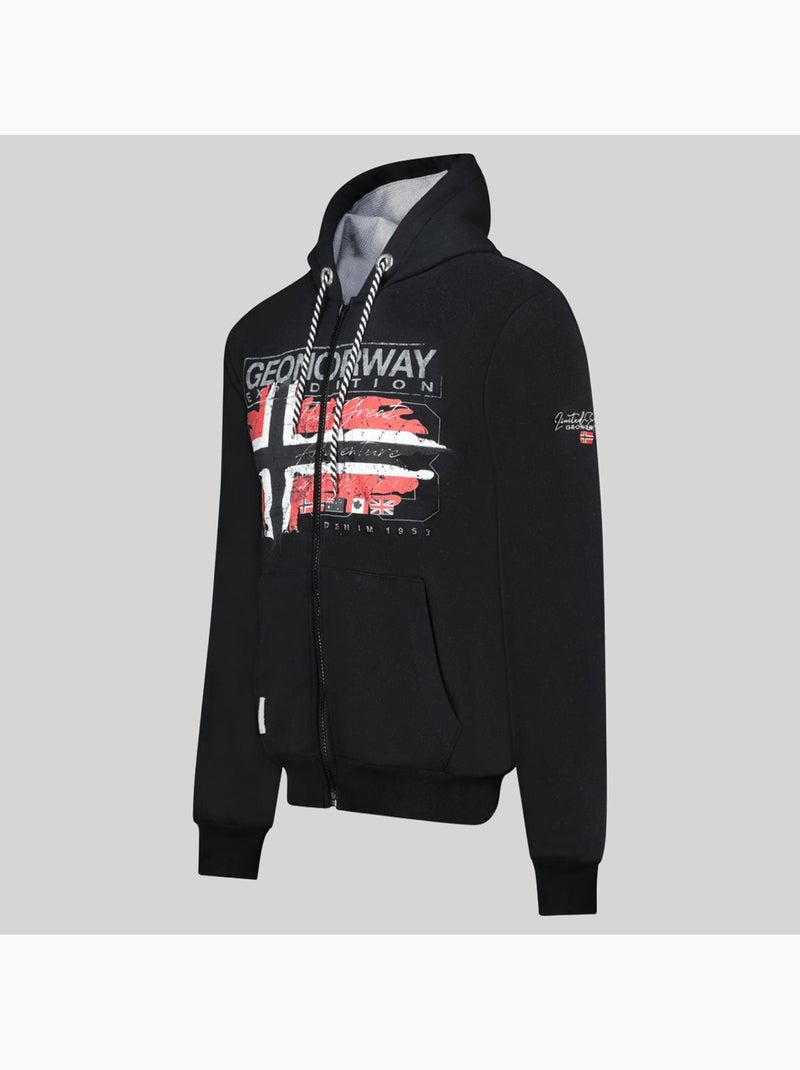 Sweat à capuche grusty – geographical norway Noir - Kiabi