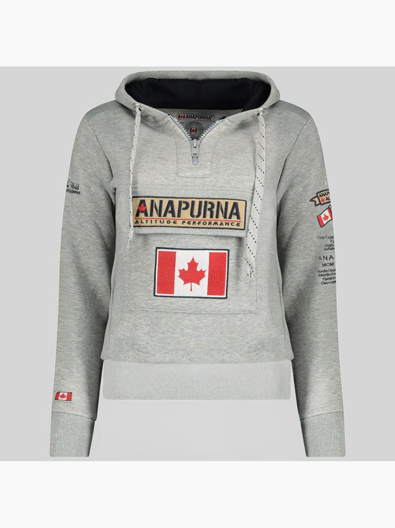 Sweat à capuche gymana – anapurna Gris clair - Kiabi
