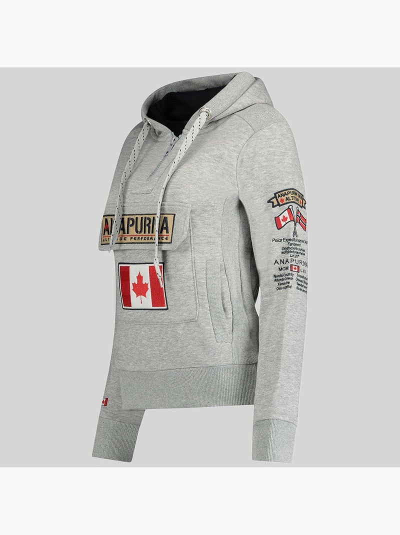 Sweat à capuche gymana – anapurna Gris clair - Kiabi