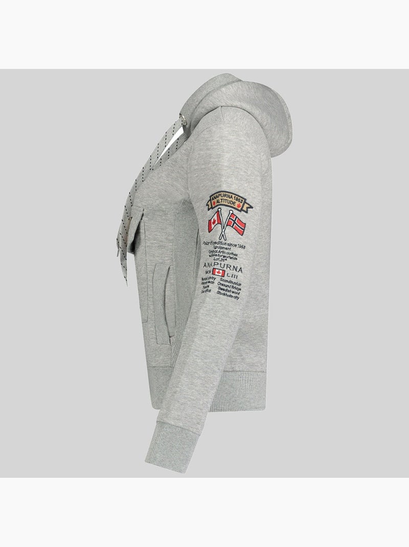 Sweat à capuche gymana – anapurna Gris clair - Kiabi