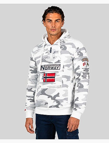 Sweat à capuche gymclass camo – geographical norway