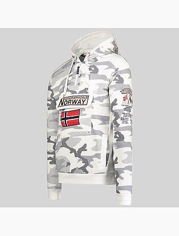 Sweat à capuche gymclass camo – geographical norway