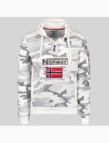 Sweat à capuche gymclass camo – geographical norway