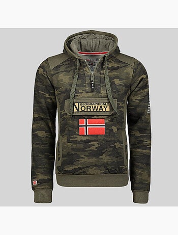 Sweat à capuche gymclass camo – geographical norway