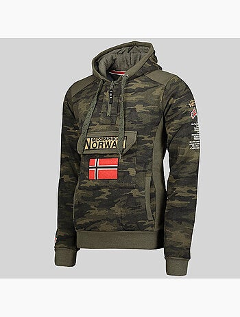 Sweat à capuche gymclass camo – geographical norway