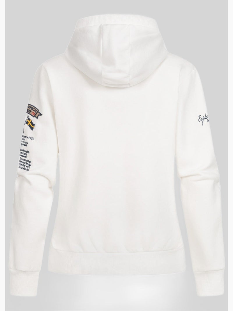 Sweat à capuche gymclass – geographical norway Blanc - Kiabi