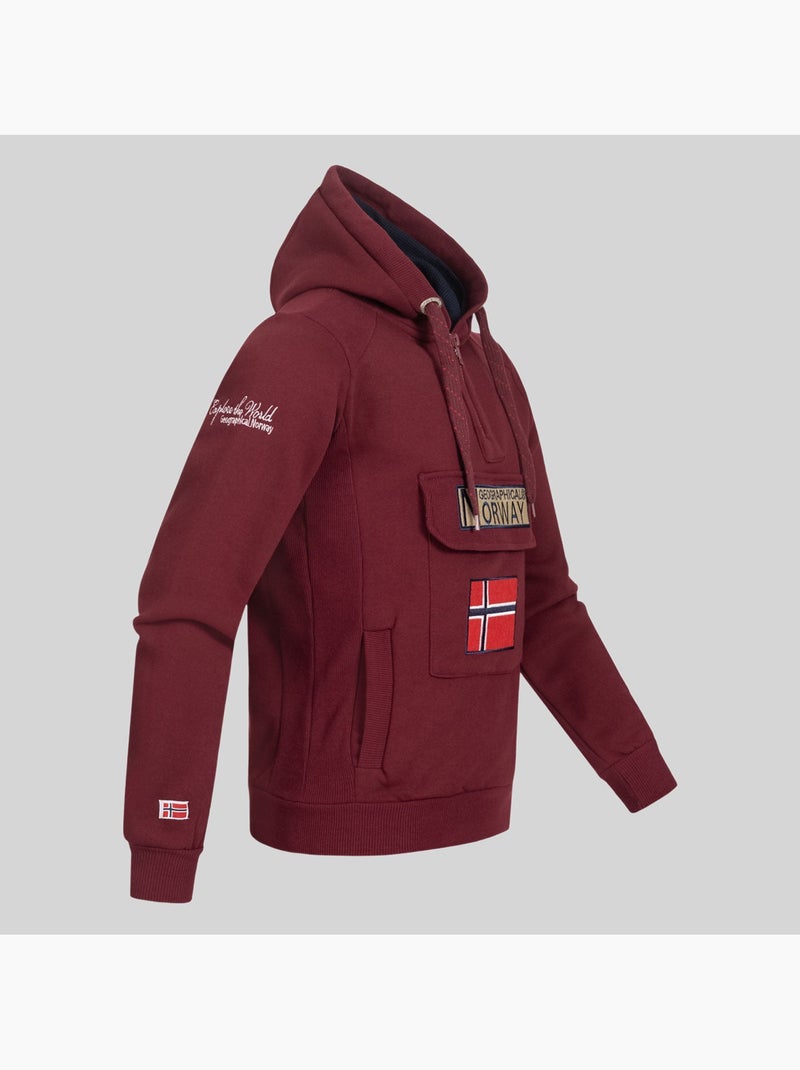 Sweat à capuche gymclass – geographical norway Bleu pétrole - Kiabi